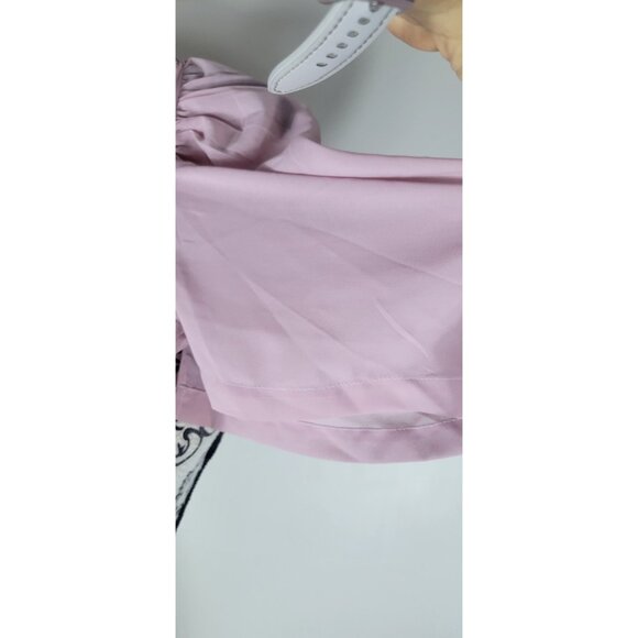 Anthropologie Chic Pink Knee Lenght Puff Sleeve Dress Size 00 NWT - Picture 4 of 16